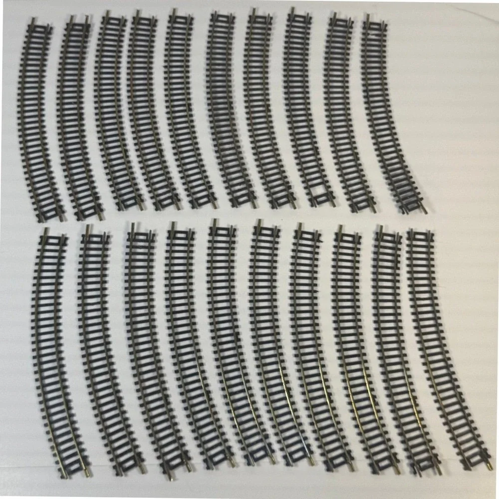 AHM HO Scale Curved Track Lot of 20 Brass Rail Made in Austria 2560 Vintage 1970